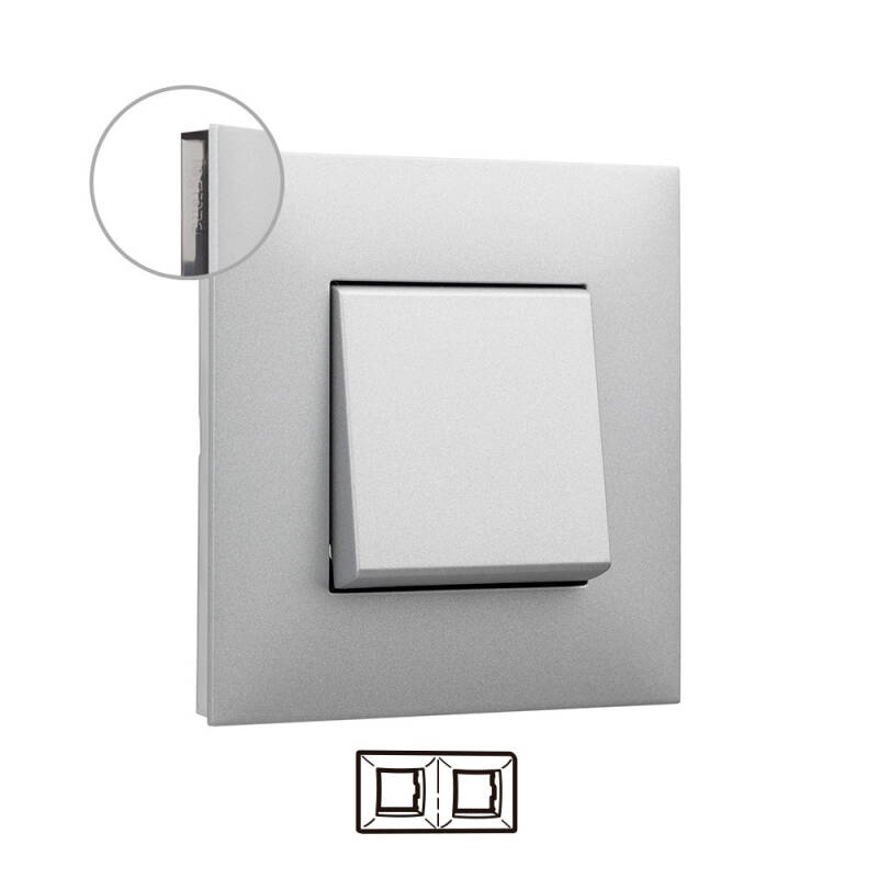 Product van Sier Frame 2 Elementen Aluminium van LEGRAND Valena Next 741032