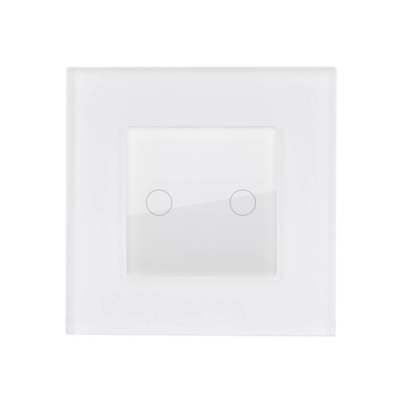 Product of Tactile Double Switch with Modern Glass Frame