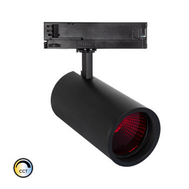 Spot LED d'Angelo Noir 30W CCT LIFUD PHILIPS Xitanium pour Rail Triphasé Spécial Boutique d´ Alimentation