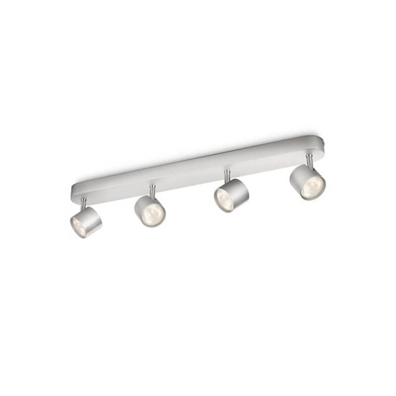 Product van Plafondlamp PHILIPS Star Dimbaar LED 4x4.5W met 4 spotlights