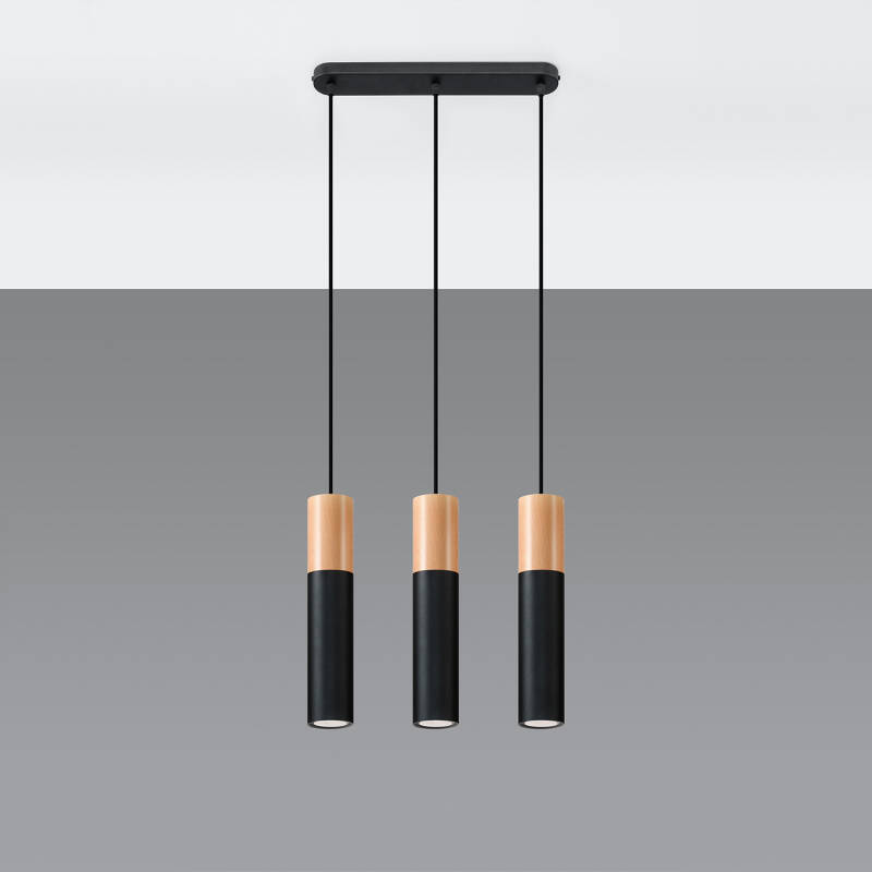 Produit de Suspension Bois Pablo 3 SOLLUX