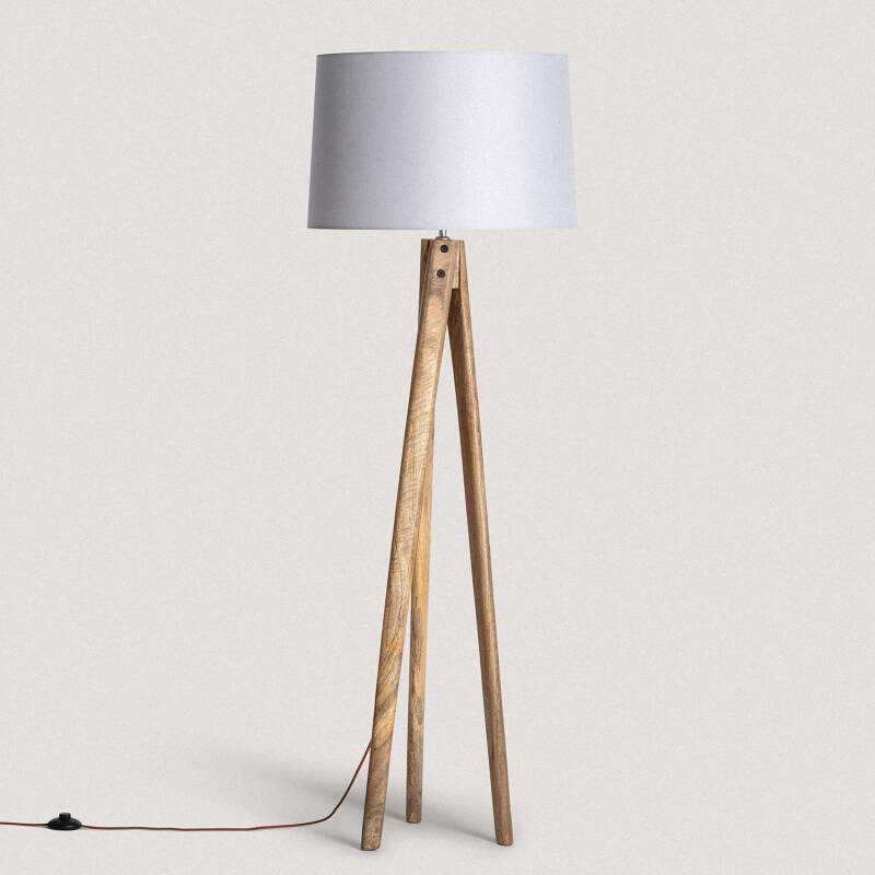 Product van Staande Lamp van Hout Kumar ILUZZIA 