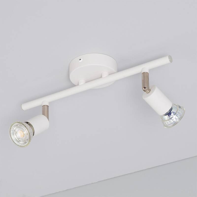 Product van Plafondlamp Richtbaar  Aluminium  Oasis 2Spots Wit