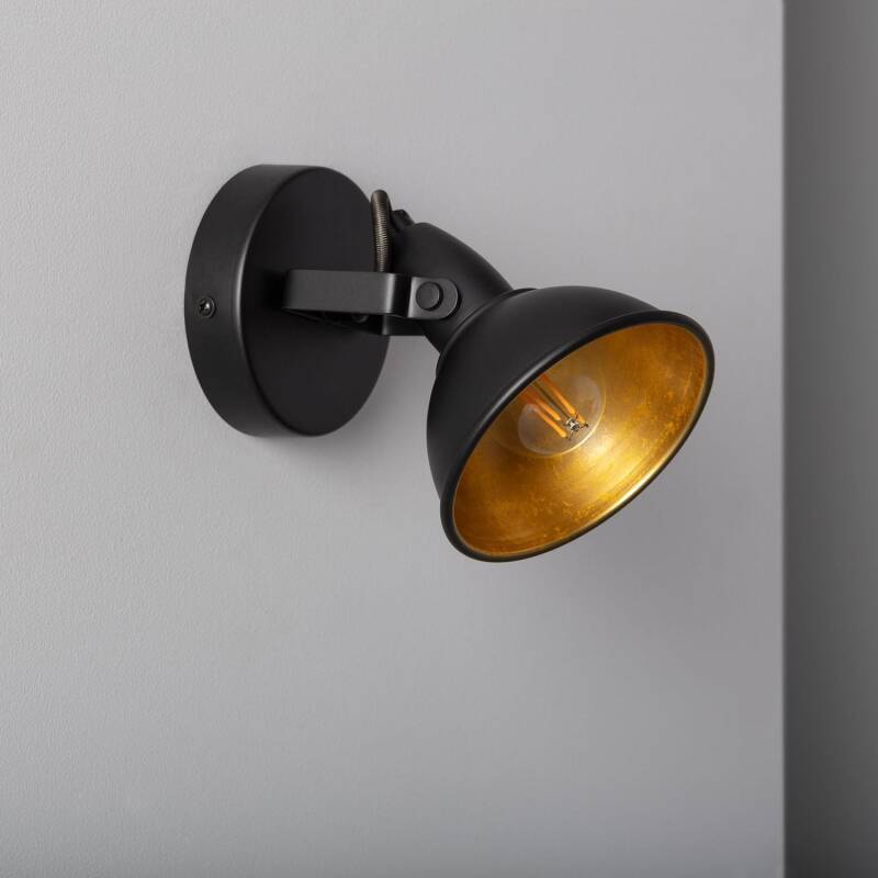 Produit de Lampe Murale Orientable Aluminium Emer 1 Spot Noir