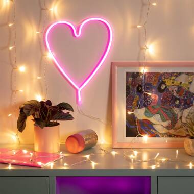 Produit de Néon LED Heart à Piles 