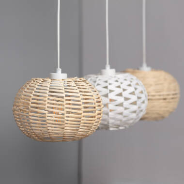 Product of Linfen Rattan & Wood Pendant Lamp 