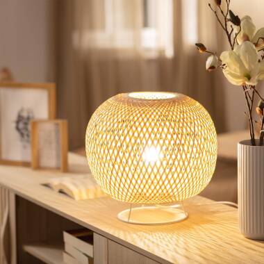 Produit de Lampe à Poser Rotin Lluca