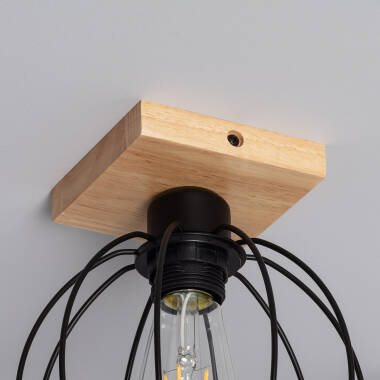 Product van Plafondlamp Topka  Hout en Metaal 