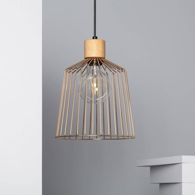 Product van Hanglamp  Metaal en Hout Hitra