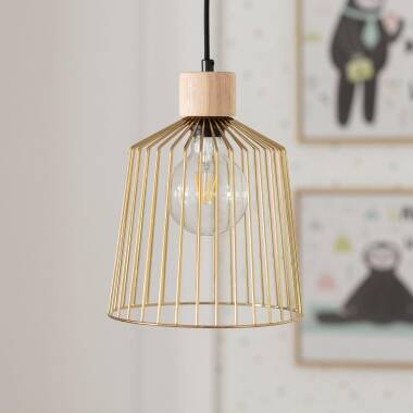 Product van Hanglamp  Metaal en Hout Hitra