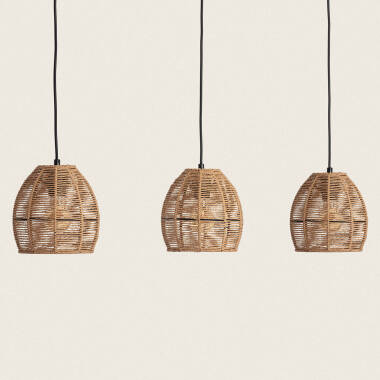 Product of Mahali Braided Paper Three Spotlight Pendant Lamp 