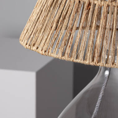 Produit de Lampe à Poser Jute et Verre Aurora