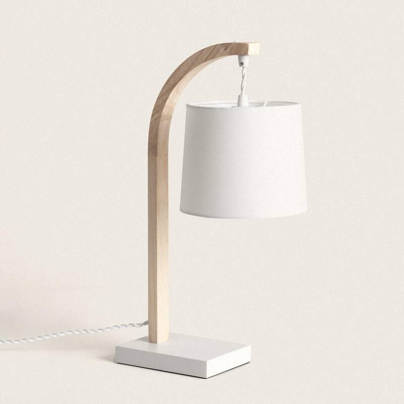 Product of Haakon Wood and Textile Table Lamp