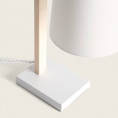 Product of Haakon Wood and Textile Table Lamp