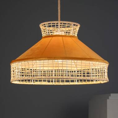 Product van Hanglamp Longoria  Rotan en Stof 