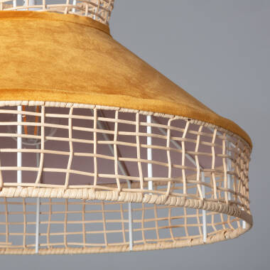 Product van Hanglamp Longoria  Rotan en Stof 