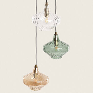 Product of Blas 3 Spotlight Metal & Glass Pendant Lamp 