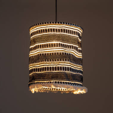 Product of Raramuri Fringed Cotton Pendant Lamp 