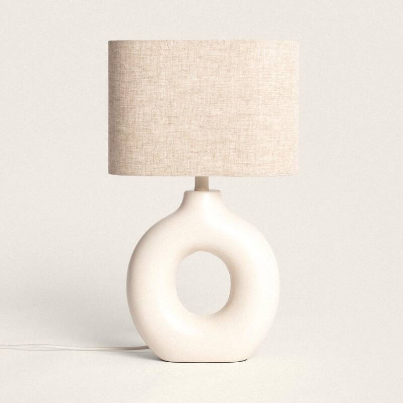 Produit de Lampe à poser Céramique et Tissu Memphis