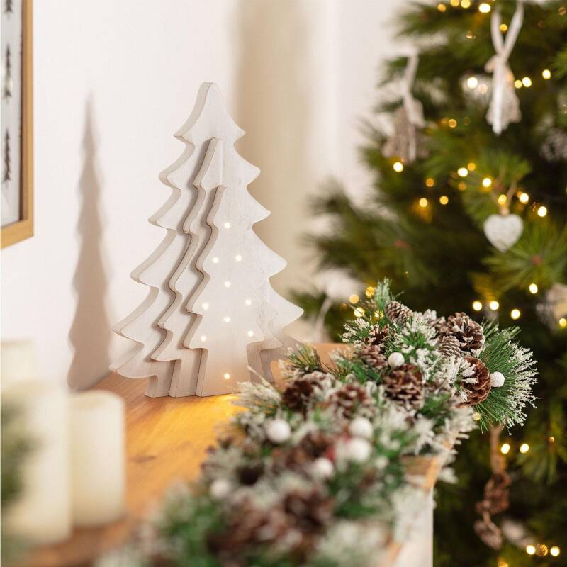 Produkt von LED-Weihnachtsbaum aus Holz mit Batterie Kolm