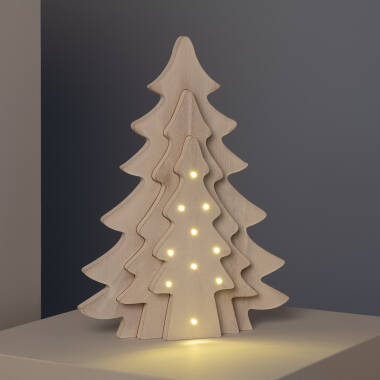 Produkt von LED-Weihnachtsbaum aus Holz mit Batterie Kolm