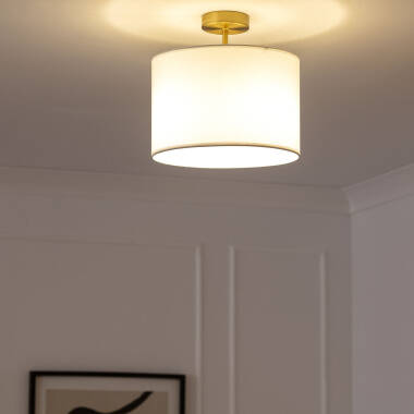 Product of Austen Metal and Fabric Ceiling Lamp  