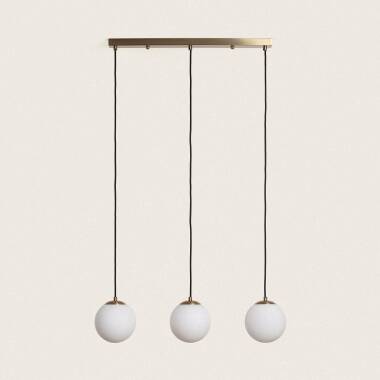 Product of Moonlight Brass 3 Spotlight Metal & Glass Pendant Lamp 