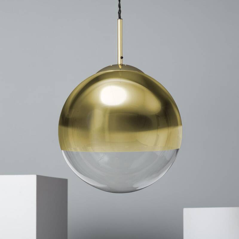 Product of Yelitza Gold Metal & Glass Pendant Lamp