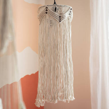 Product of Macramé Nanti Fringed Cotton Pendant Lamp 