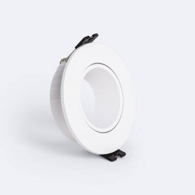 Portafaretto Downlight Conico Basso UGR Nero per Lampadina LED GU10 / GU5.3 Foro Ø 90mm