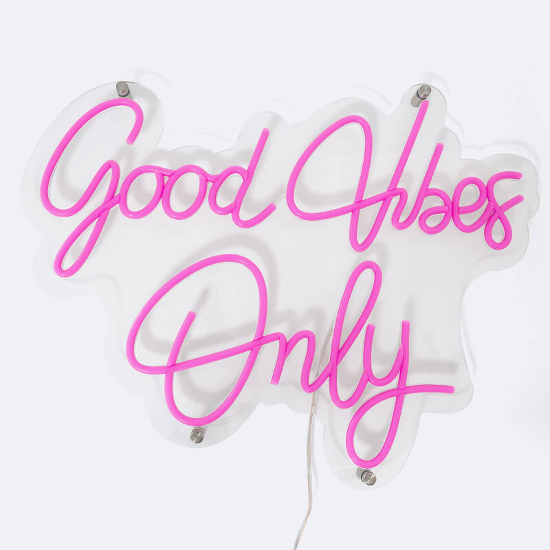 Product of Neon LED "Good Vibes Only" Sign