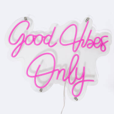 Neon LED "Good Vibes Only" Sign