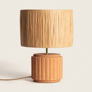 Kinney Raffia & Ceramic Table Lamp