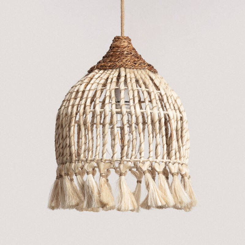 Product of Kempo Buki Rattan & Ramie Pendant Lamp ILUZZIA 