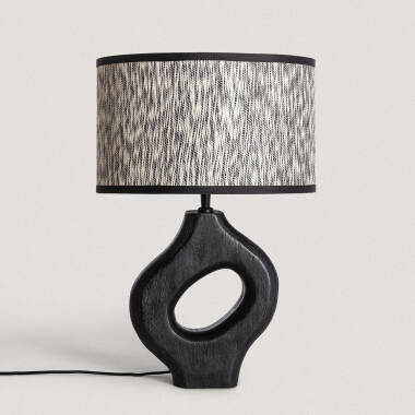 Dhara Wooden Table Lamp ILUZZIA