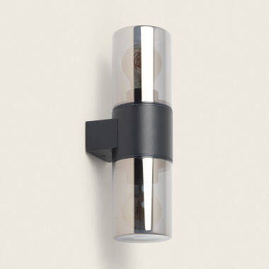 Fiorn Aluminium Outdoor Double Sided Wall Lamp in Black