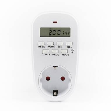 Timer Digitale Programmabile con Spina Tipo F Schuko