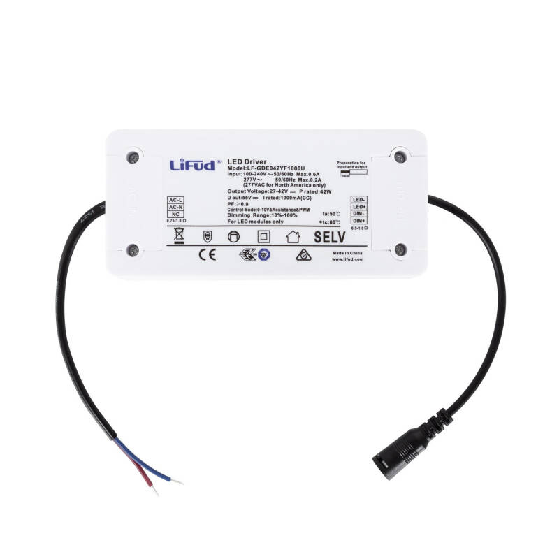 Produkt von Treiber LIFUD Dimmbar 1-10V 220-240V Ausgang 9-42V 1000mA 42W LF-GDE042YF1000U