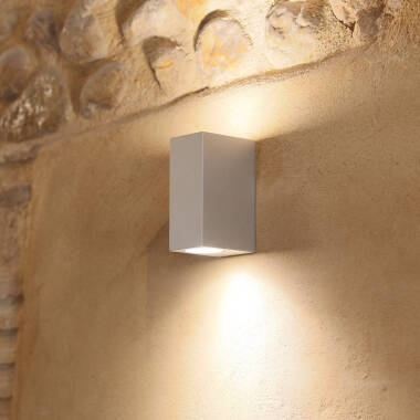 Prodotto da Applique da Parete per Esterni in Alluminio Illuminazione Doppia Luce Argento 