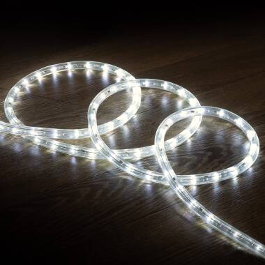 220V AC Cool White LED Rope Light 36LED/m Cut at Every 100cm Custom Length IP65