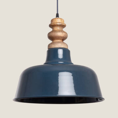 Bela Yash Metal & Wood Pendant Lamp