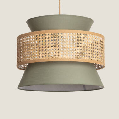 Chulu Rattan & Fabric Pendant Lamp