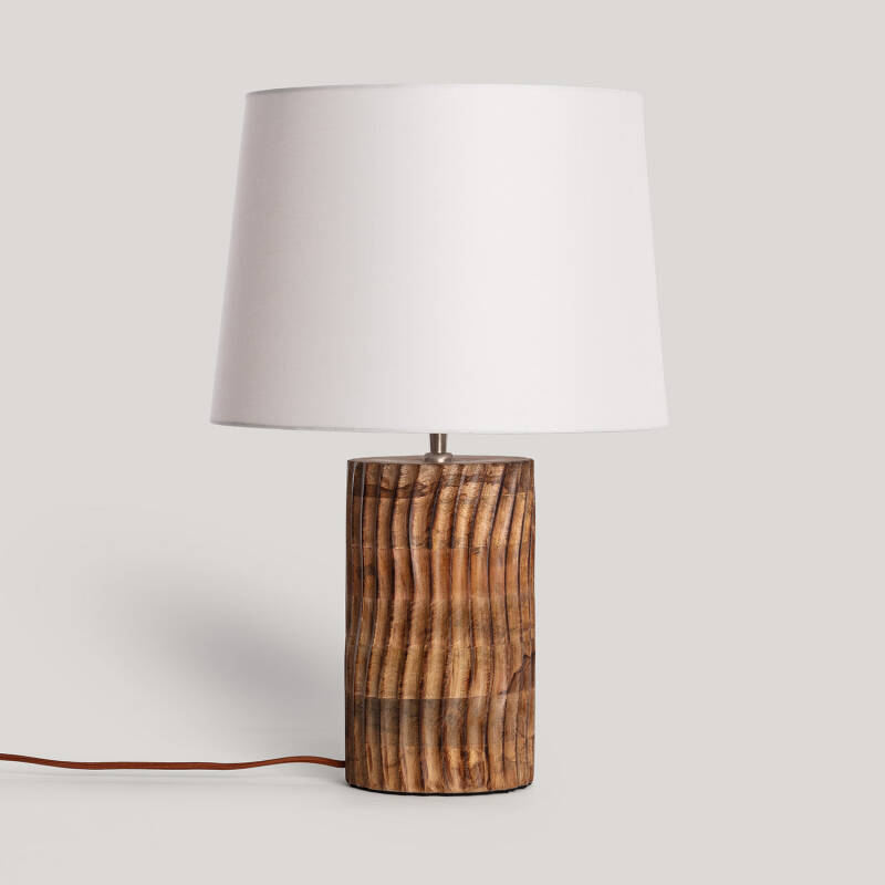 Produit de Lampe à Poser Bois Shruti ILUZZIA