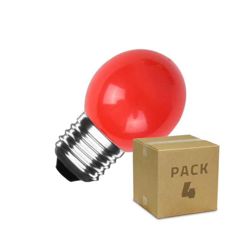 Prodotto da Pack 4 Lampadine LED E27 3W 300 lm G45 Rossa