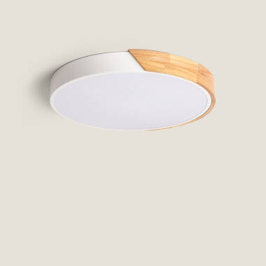 Plafondlamp LED 24 W Rond Hout Ø418mm CCT Selecteerbaar Semi-Dari