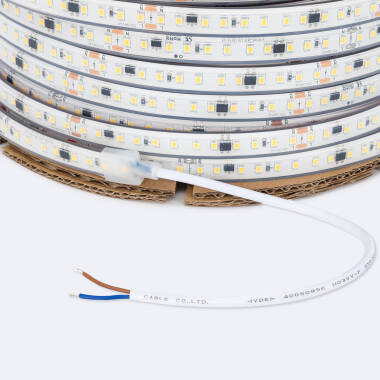 LED-Streifenrolle Dimmbar Selbstgleichrichtend 220V Silicone FLEX 120 LEDs/m 1400lm/m Breite 12mm 50m IP67