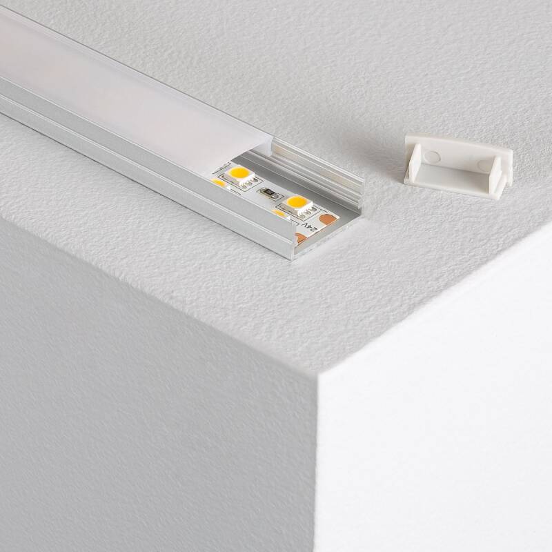 Produkt von Aluminiumprofil mit Durchgehender Abdeckung für doppelte LED-Streifen bis 20mm