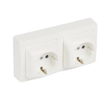 Schuko-Steckdose Sockel 2x2P+T  Kindersicherung Monobloc Oteo LEGRAND 086031