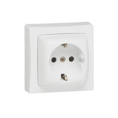 Base Prise Schuko 2P+T Obturateur Protection Enfant Monobloc LEGRAND Oteo 086077