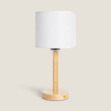 Folgosa Portable Wooden LED Table Lamp with USB Rechargeable Battery